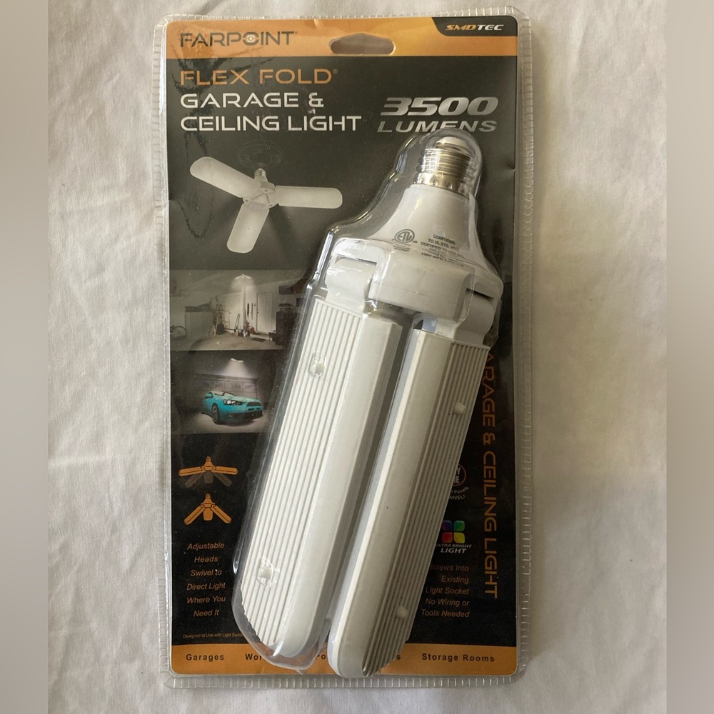 Farpoint Flex Fold Garage & Ceiling Light
